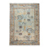 Handgeknoopt Perzisch Isfahan Tapijt (Elegant Bloemenpatroon) - Lichtblauwe Wol