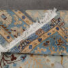 Handgeknoopt Perzisch Isfahan Tapijt (Elegant Bloemenpatroon) - Lichtblauwe Wol