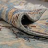 Handgeknoopt Perzisch Isfahan Tapijt (Elegant Bloemenpatroon) - Lichtblauwe Wol