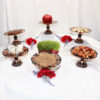 Koperen Haft Seen Set Handgegraveerd voor Nowruz Tafeldecoratie