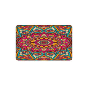Perzische Creditcard Sticker — Roze Klassiek Design