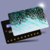 Perzische Creditcard Sticker — Blauwe Kalligrafie