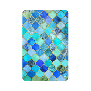 Perzische Creditcard Sticker — Blauw Tegelmotief