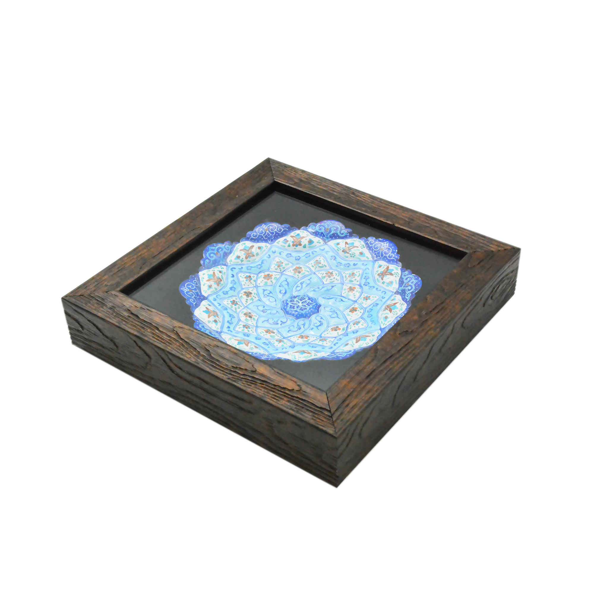 Decoratief Koperen Bord Handgeverfd met Perzische Minakari Email Daryai