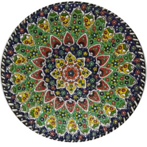 Decoratieve Koperen Vaas – Handgeschilderd met Perzisch Minakari Emaille, Goli