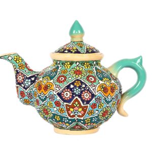 Decoratieve keramische theepot met Perzische poëziekalligrafie