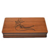 Houten geschenkdoos met Perzische kalligrafie