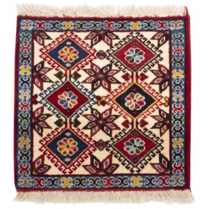 Echt handgeknoopt Perzisch geometrisch Gabbeh tapijt – Rood, Wol