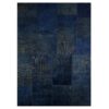 Vintage Perzisch Handgeknoopt Patchwork Tapijt Marineblauw