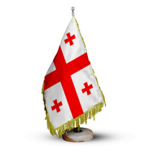 Georgië Tafelvlag met Stenen Voet
