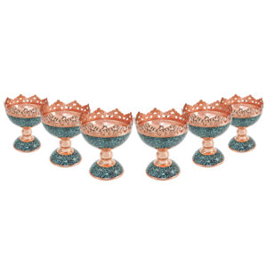 Haft-Sin Set voor Nowruz – Koperkleurig met Turkooisinleg