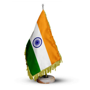 India tafelvlag met stenen voet
