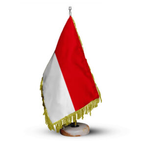 Indonesië tafelvlag met stenen voet