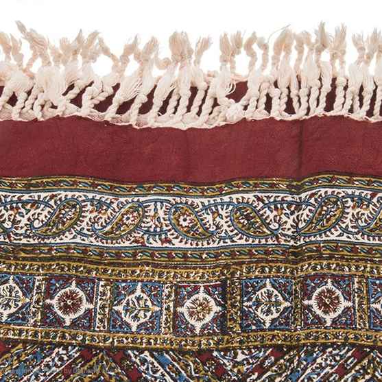 Iraanse Tafelkleed: Traditionele Kalamkari Blockprint van Isfahan Binesh