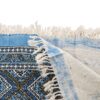 Iraanse Tafelkleed: Traditionele Kalamkari Blockprint van Isfahan Blauw