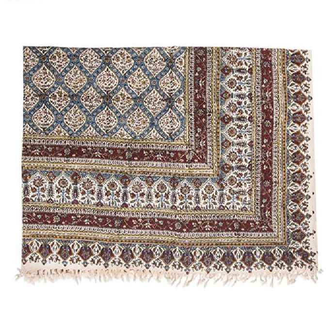 Iraans Tafelkleed: Traditionele Kalamkari Blokdruk van Isfahan Manie