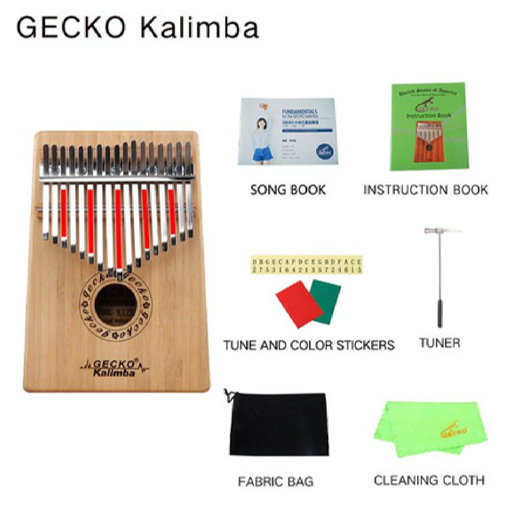 Gecko Kalimba 17-Toets Duimpiano K17Ba