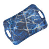 Breekbestendig melamine dienblad - Rechthoekig dienblad met blauw marmer