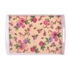 Lichtgewicht melamine dienblad - Rechthoekig dienblad met crème-roze bloemen