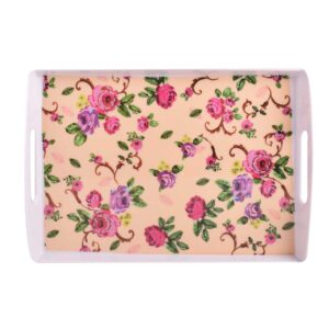 Melamine Dienblad Crème – Roze Bloemen