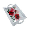 Melamine Dienblad Wit – Rood Rozenontwerp