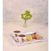 Lichtgewicht melamine dienblad - Rechthoekig dienblad met witte bloemen