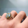 Perzische Zilveren Ring voor Mannen Paisley Ontwerp met Natuurlijke Neyshabur Turkoois
