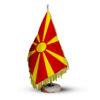 Noord-Macedonië Tafelvlag met Stenen Voet