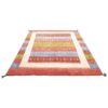 Handgeknoopt Perzisch gestreept Gabbeh tapijt met dierenmotieven - Rood, Wol