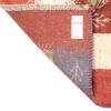 Handgeknoopt Perzisch gestreept Gabbeh tapijt met dierenmotieven - Rood, Wol
