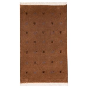 Origineel handgeknoopt Perzisch minimalistisch Gabbeh tapijt – Effen, Bruin, Wol