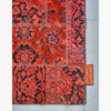 Vintage Perzisch Handgeknoopt Patchwork Tapijt Rood Bloemen
