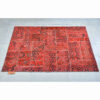 Vintage Perzisch Handgeknoopt Patchwork Tapijt Rood Bloemen
