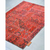 Vintage Perzisch Handgeknoopt Patchwork Tapijt Rood Bloemen