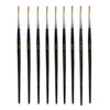 10-Delige Ronde Penseelset voor Aquarel, Acryl & Gouache