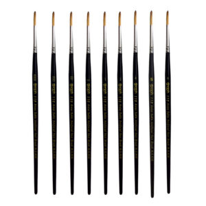 10-Delige Ronde Penseelset voor Aquarel, Acryl & Gouache