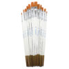 12-Delige Platte Penseelset voor Aquarel, Acryl & Gouache