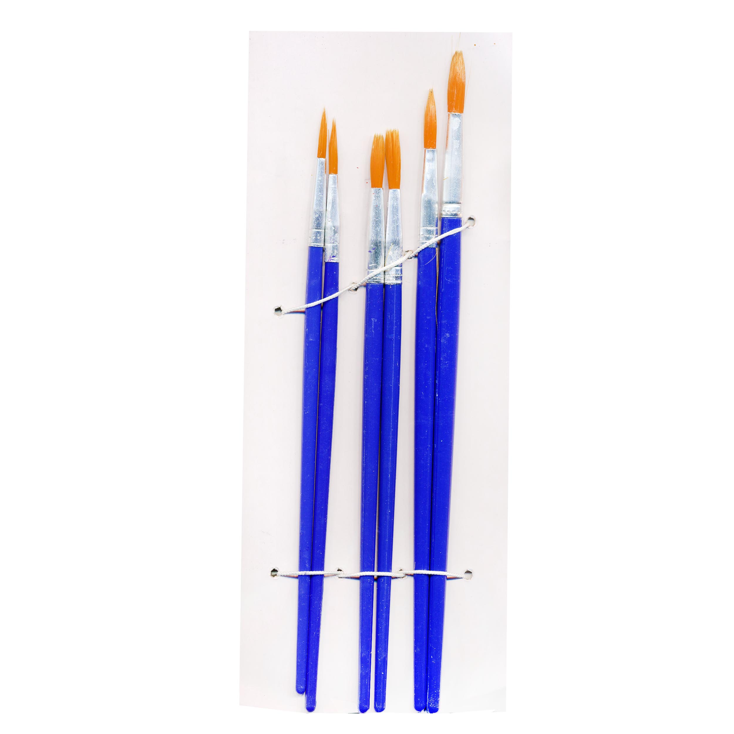6-Delige Ronde Borstel Penseelset voor Aquarel, Acryl & Gouache
