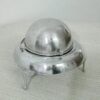 Perzische Kaviaar Server Roll-top Messing met Zilveren Voet