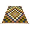 Handgeknoopt Perzisch geometrisch Gabbeh tapijt - Geruit, Groen, Wol