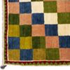 Handgeknoopt Perzisch geometrisch Gabbeh tapijt - Geruit, Groen, Wol