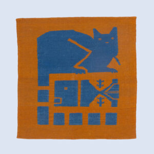 Origineel Perzisch Wol Kilim Tapijt Handgeweven – Kat & Vis Afbeelding