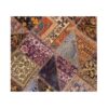 Vintage Perzisch Handgeknoopt Patchwork Tapijt Rood Vierkant