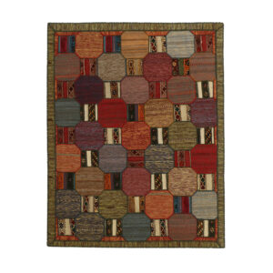 Perzisch Patchwork Kilim Tapijt Handgeweven Baksteenrood