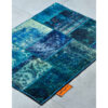 Perzisch Handgeknoopt Patchwork Tapijt – Blauw