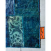 Perzisch Handgeknoopt Patchwork Tapijt – Blauw