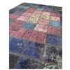 Perzisch Handgeknoopt Patchwork Tapijt – Marineblauw