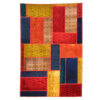 Vintage Patchwork Tapijt Geometrisch Rood – Wol