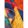 Vintage Patchwork Tapijt Geometrisch Rood – Wol