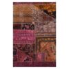 Vintage Patchwork Tapijt Geometrisch – Roze Katoen